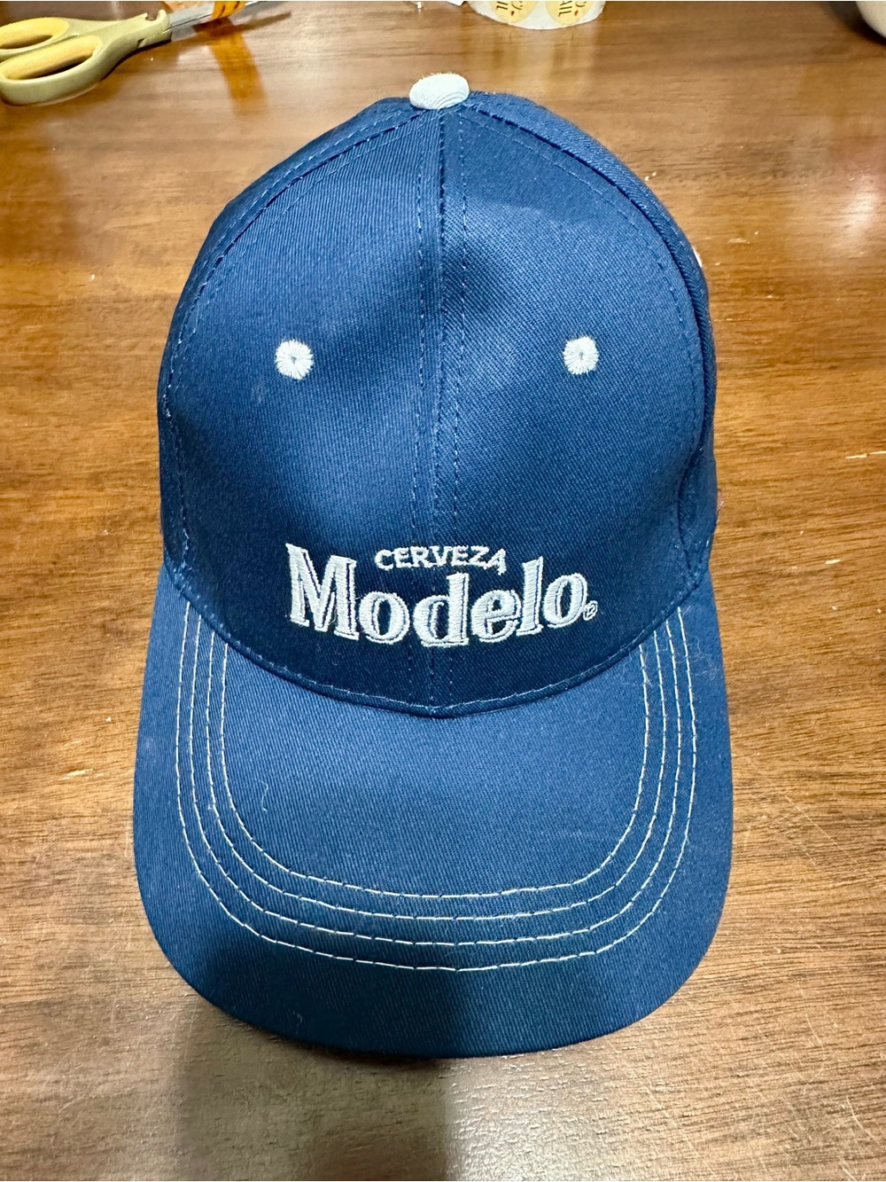 ModelCo Navy and White Embroidered Baseball Cap